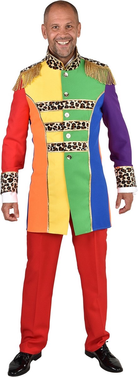 Grappig & Fout Kostuum | Door De Regenboog Gevallen Gordy Man | Large | Carnaval kostuum | Verkleedkleding